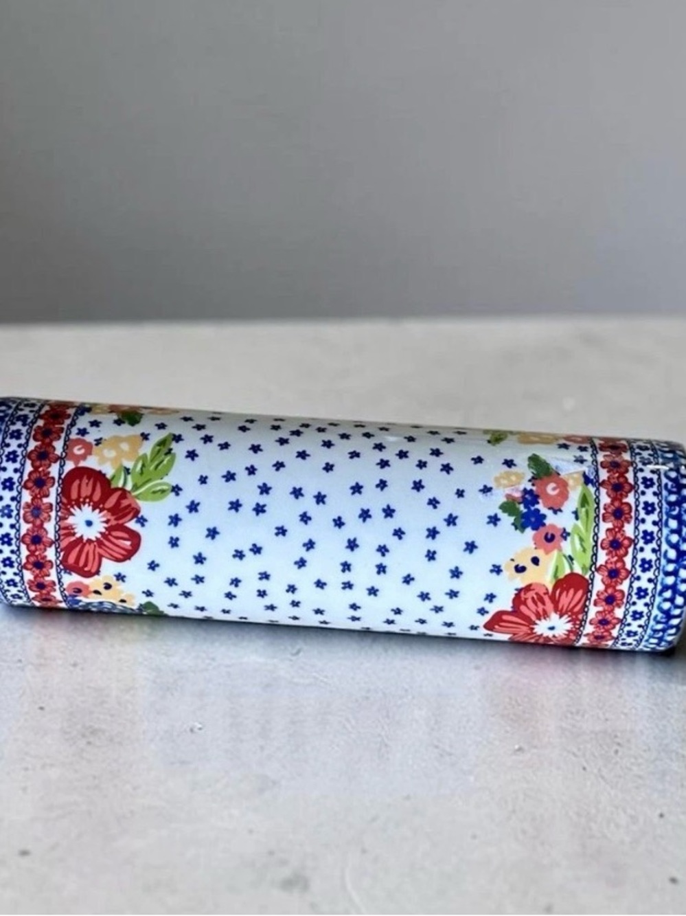 Pioneer Woman Dazzling DahliasCeramic Rolling Pin
